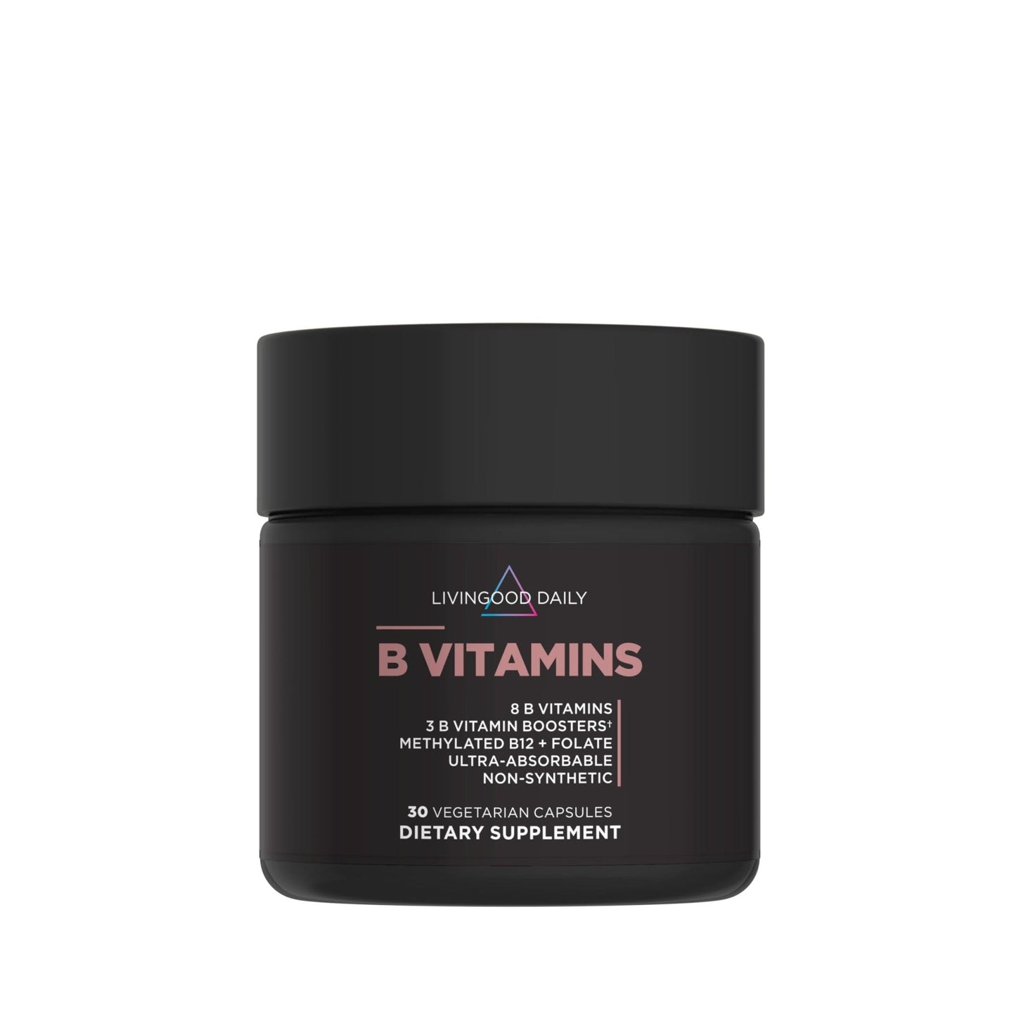 Livingood Daily Vitamin B Complex Capsules for Men and Women, Methylated B12 & Folate, 11 Active Forms Including B1 B2 B3 B5 B6 & Biotin, Gluten Free - Maple Wellness Supplements
