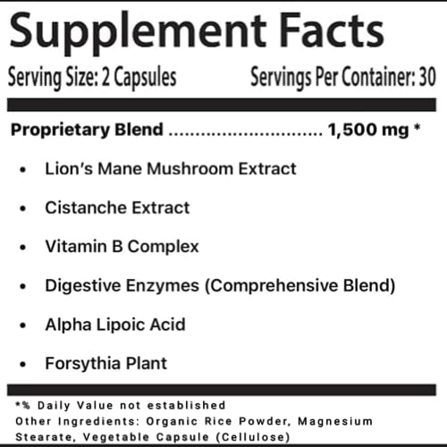 LL Supplement MindBoost Nootropic Brain & Focus Supplement – Lion’s Mane, B Vitamins & Alpha Lipoic Acid – Pharmacist Formulated – Gold Cap Edition – 60 Capsules - Maple Wellness Supplements