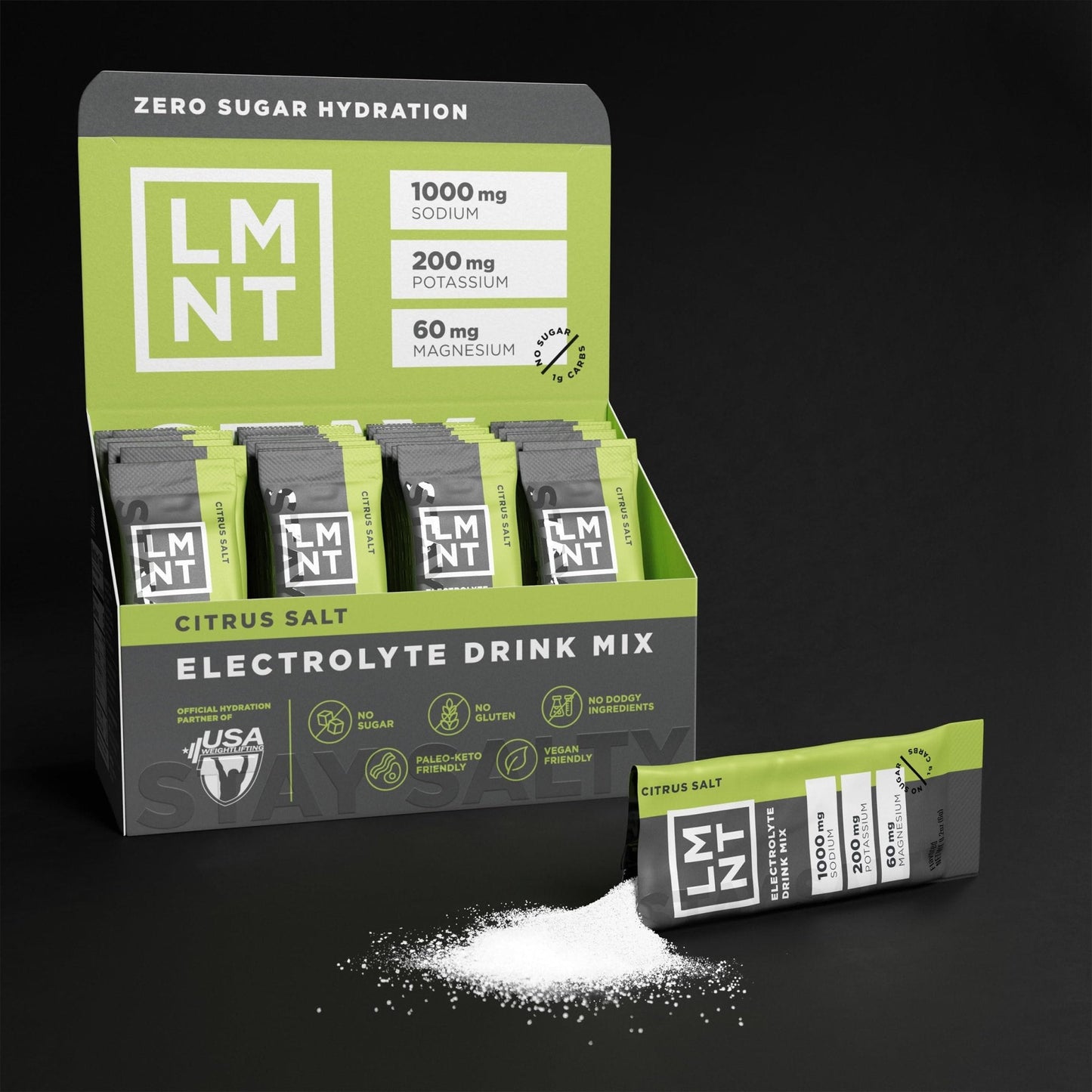 LMNT Zero Sugar Electrolytes - Citrus Salt | Drink Mix | 30-Count - Maple Wellness Supplements