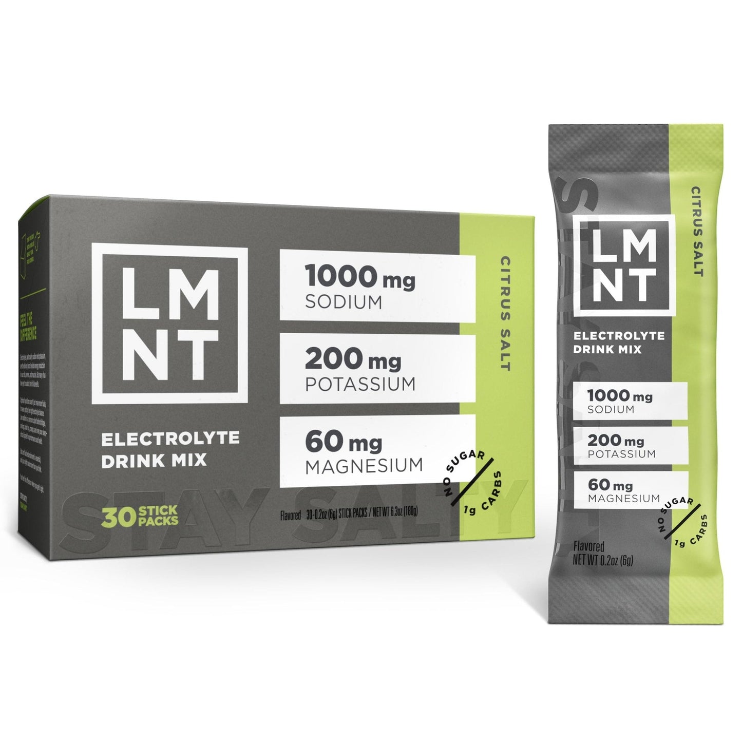 LMNT Zero Sugar Electrolytes - Citrus Salt | Drink Mix | 30-Count - Maple Wellness Supplements
