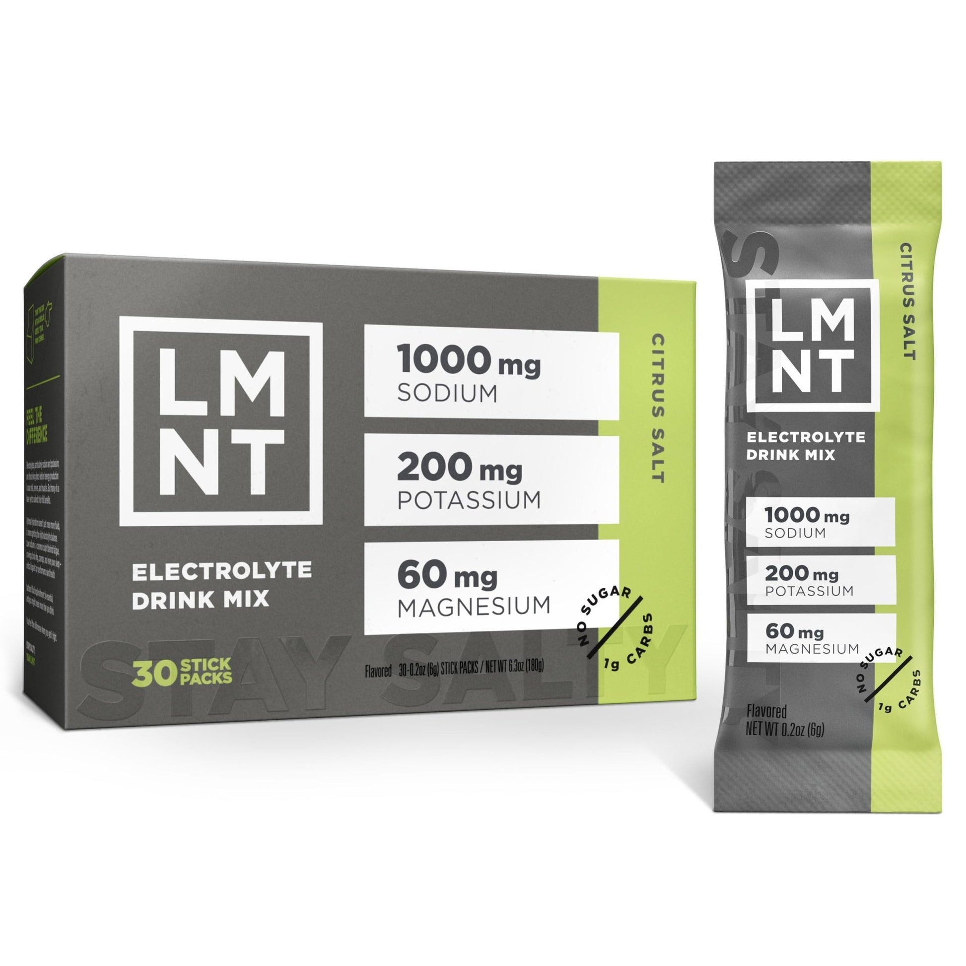 LMNT Zero Sugar Electrolytes - Citrus Salt | Drink Mix | 30-Count - Maple Wellness Supplements