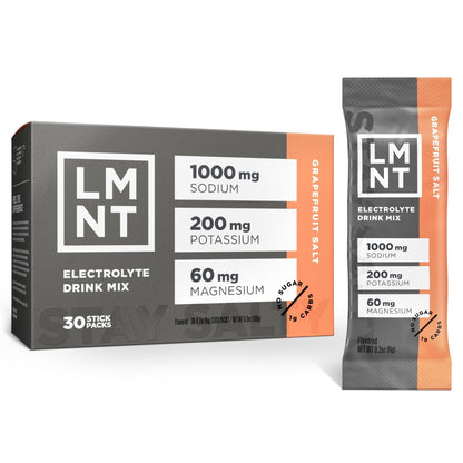 LMNT Zero Sugar Electrolytes - Grapefruit Salt | Drink Mix | 30 Count - Maple Wellness Supplements