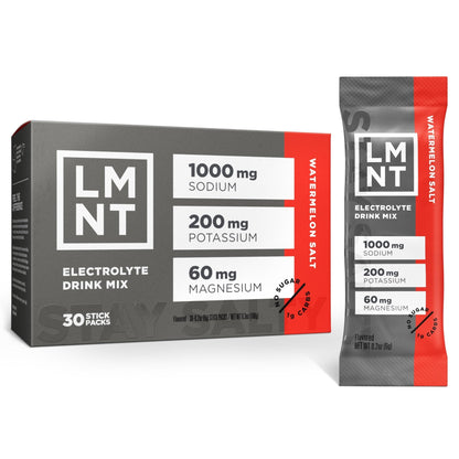 LMNT Zero Sugar Electrolytes - Watermelon Salt | Drink Mix | 30-Count - Maple Wellness Supplements