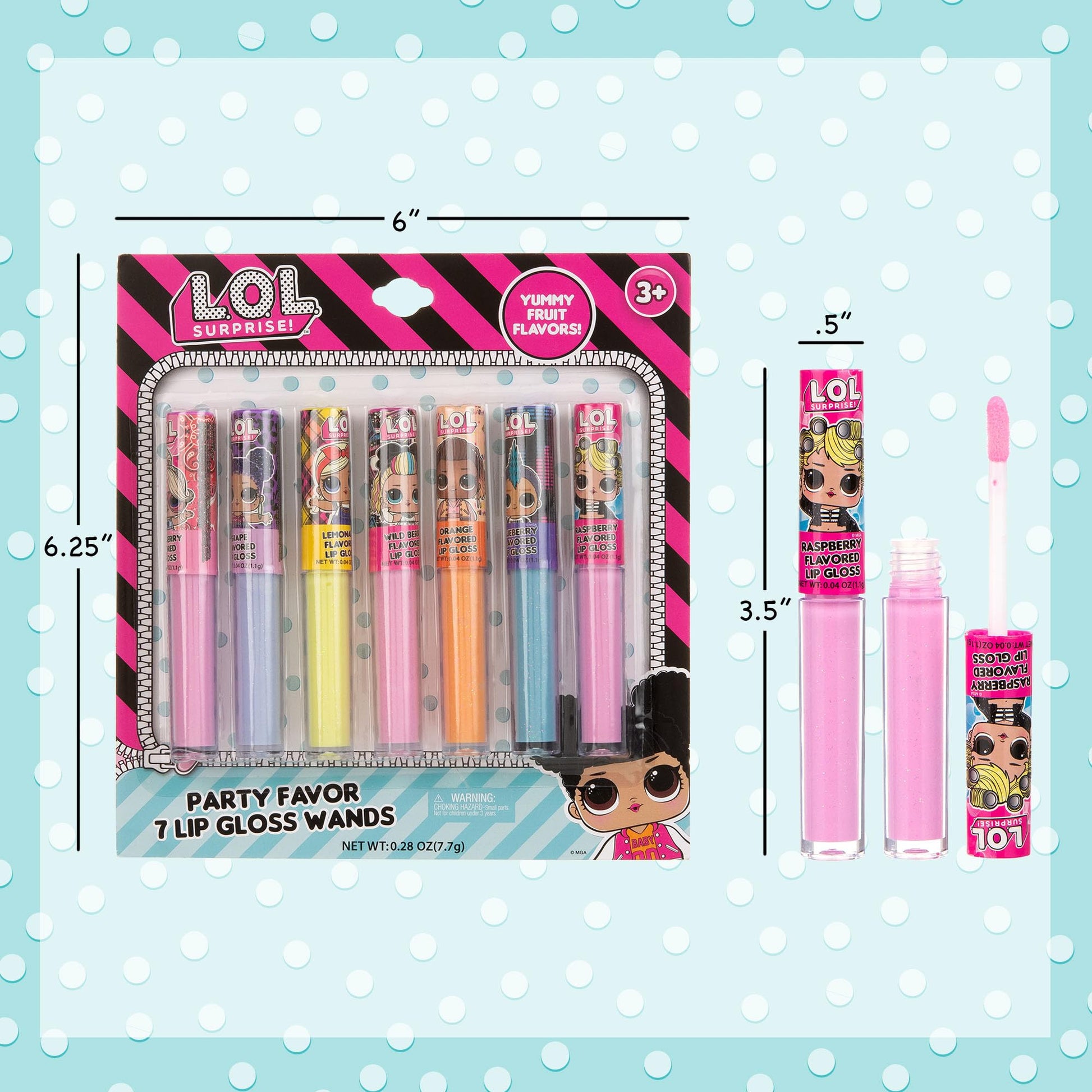 L.O.L Surprise 7-Pack Lip Gloss for Girls, Lol Lip Gloss - Maple Wellness Supplements