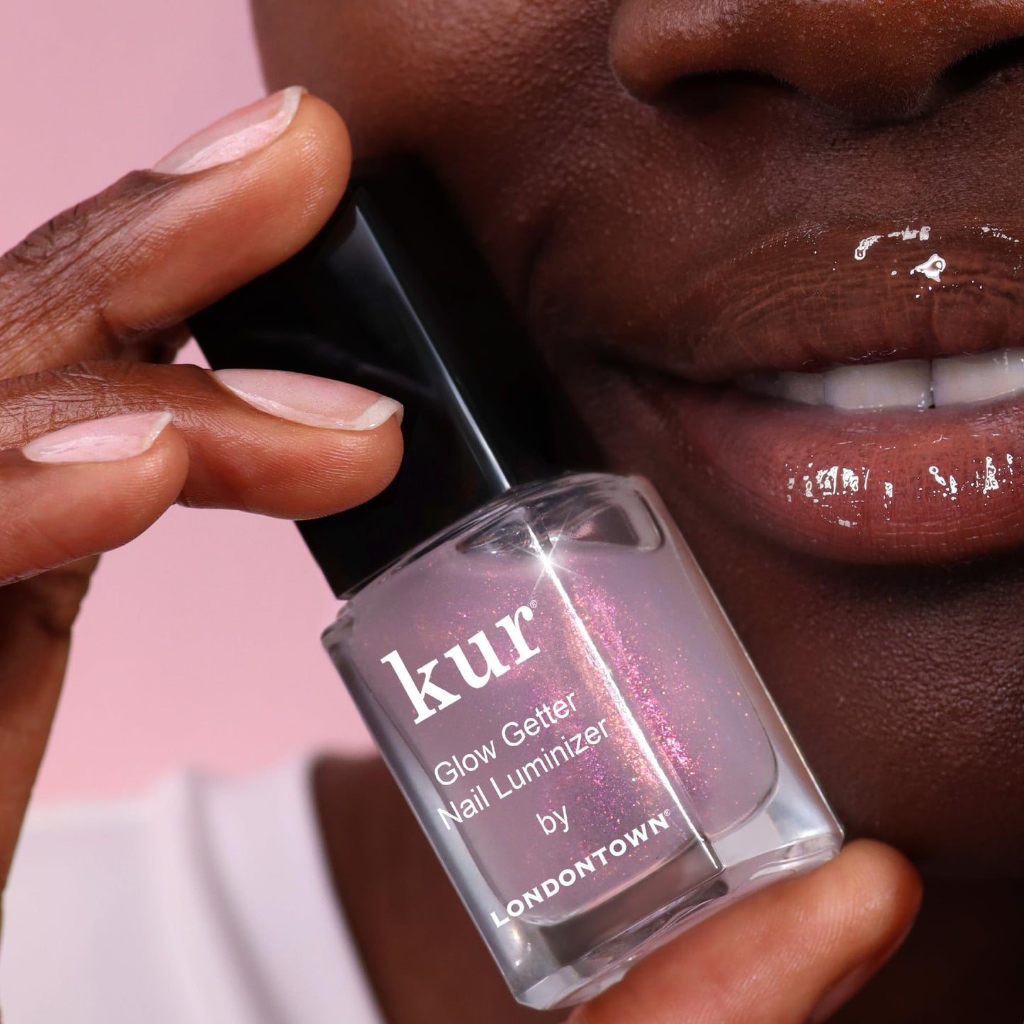 LONDONTOWN Glow Getter Nail Luminizer – One-Step Nail Treatment with Hexanal & Shimmer for Stronger, Healthier, Glossier Nails, No Base or Top Coat Needed, 0.4 Fl Oz - Maple Wellness Supplements