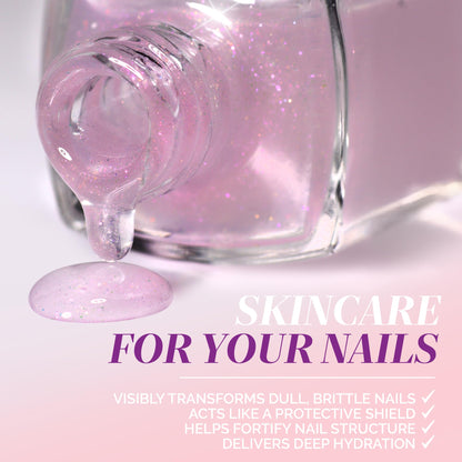 LONDONTOWN Glow Getter Nail Luminizer – One-Step Nail Treatment with Hexanal & Shimmer for Stronger, Healthier, Glossier Nails, No Base or Top Coat Needed, 0.4 Fl Oz - Maple Wellness Supplements