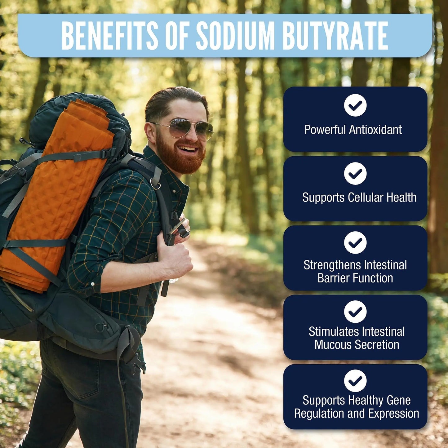 LongJuvity Sodium Butyrate Supplement (300mg) - Optimal Gut Health for Men & Women - Digestion Support & Leaky Gut Repair - Postbiotic Short Chain Fatty Acid, Lab Tested (120 Extended Release Caps) - Maple Wellness Supplements