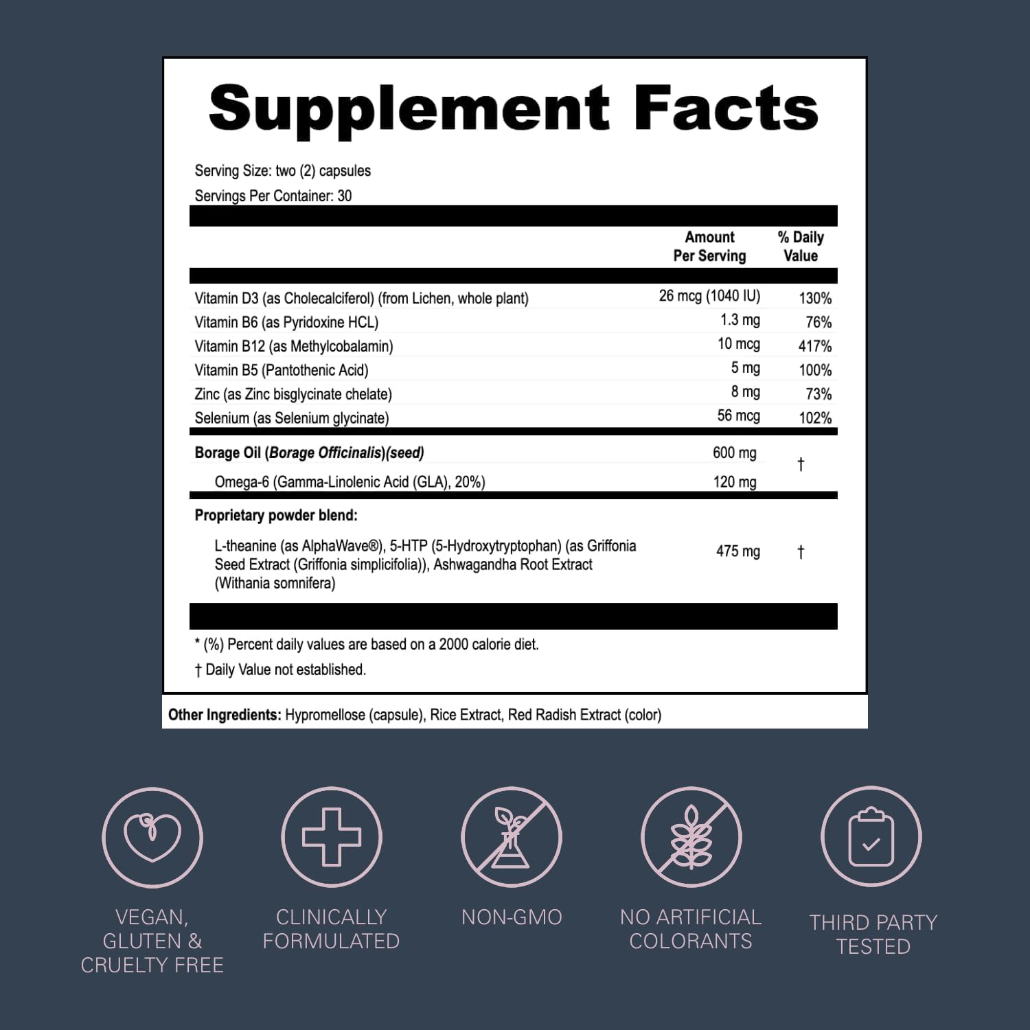LOONI PMS Relief Balance Beam Supplement for Women – Hormone Balance for Menopause, B12, Omega-6, Zinc & Nootropics – Supports Mood Swings, Cramps, Cravings – 60 Vegan Capsules - Maple Wellness Supplements