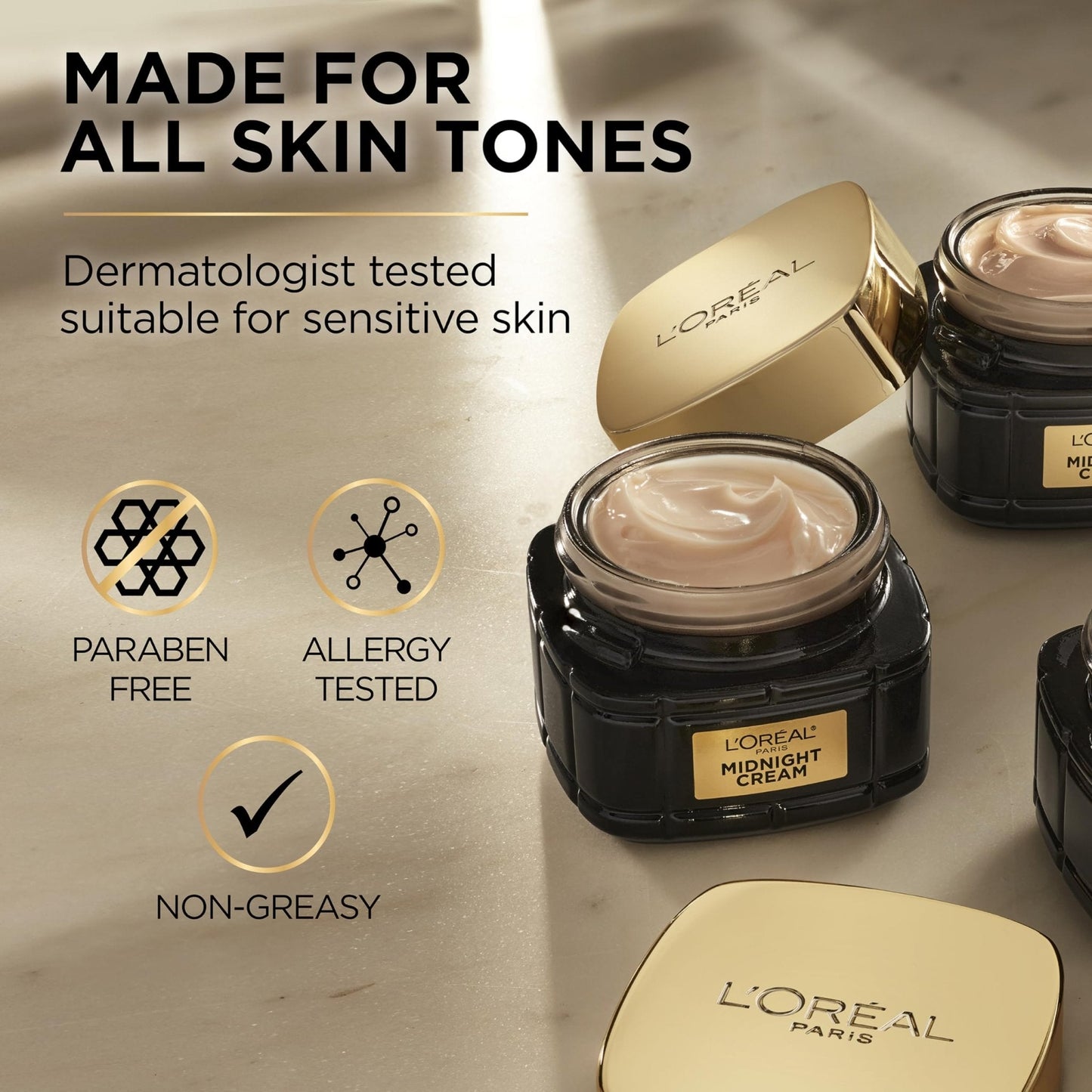 L'Oreal Paris Age Perfect Anti-Aging Midnight Cream, Face Moisturizer to Reduce Wrinkles and Firm Skin, 1.7oz + Serum Sample - Maple Wellness Supplements