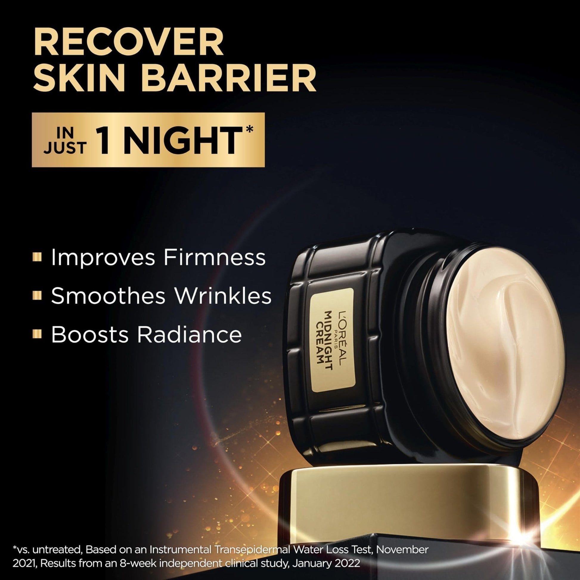 L'Oreal Paris Age Perfect Anti-Aging Midnight Cream, Face Moisturizer to Reduce Wrinkles and Firm Skin, 1.7oz + Serum Sample - Maple Wellness Supplements