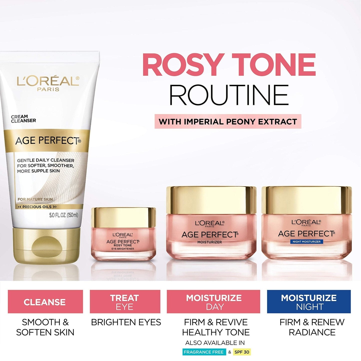 L'Oreal Paris Age Perfect Rosy Tone Anti-Sagging Face Moisturizer, Renew & Revive Healthy Tone, 1.7 oz (Packaging May Vary) - Maple Wellness Supplements