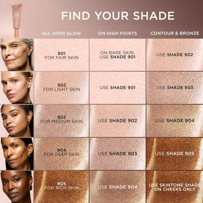 L'Oreal Paris Makeup True Match Lumi Glotion, Natural Glow Enhancer, Illuminator Highlighter, Bronzing Drops For a Sun-Kissed Glow, 903 Medium - Maple Wellness Supplements