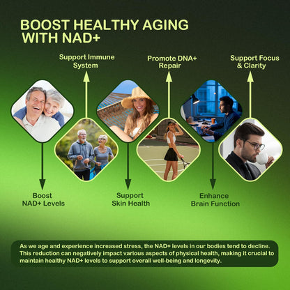 Lotnafee NAD+ Cellular Energy Supplement with Nicotinamide Riboside, Resveratrol, CoQ10, D-Ribose, Berry Flavor, 10 Vials - Maple Wellness Supplements