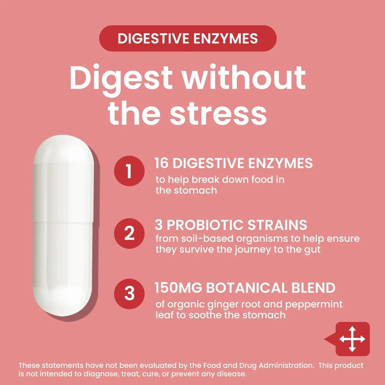 LOUDSAY Digestive Enzymes - Multi Enzymes, Organic Prebiotics & Probiotics for Digestive Health & Gut Health - Meal Time Discomfort Relief & Bloating - Dual Action Approach - 60 CT - Maple Wellness Supplements