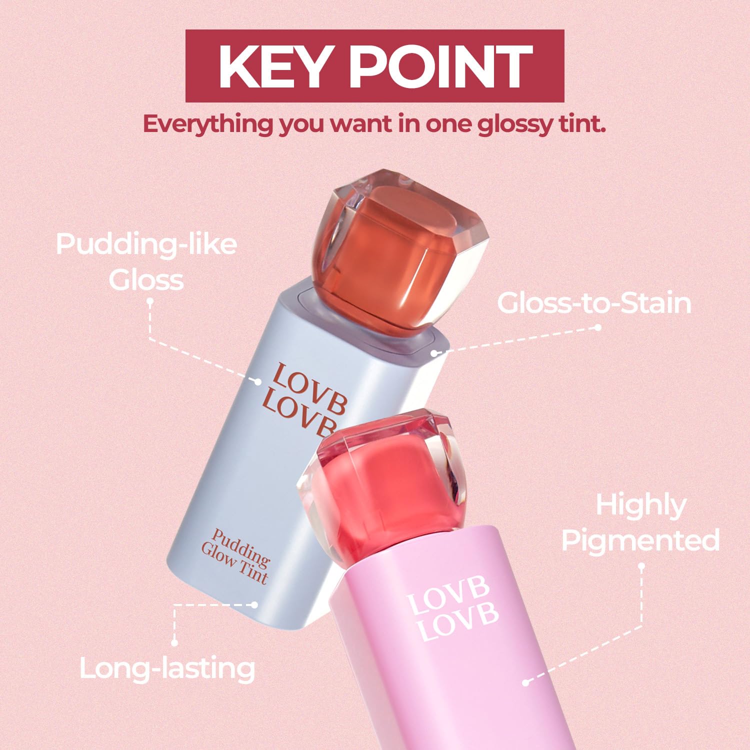 LOVB LOVB Pudding Glow Korean Lip Tint | Natural Lip Stain | Gloss to Stain | Long-Lasting & Non-Sticky | Lightweight Lip Tint | 0.14 oz. (04 SUNSET BEIGE) - Maple Wellness Supplements
