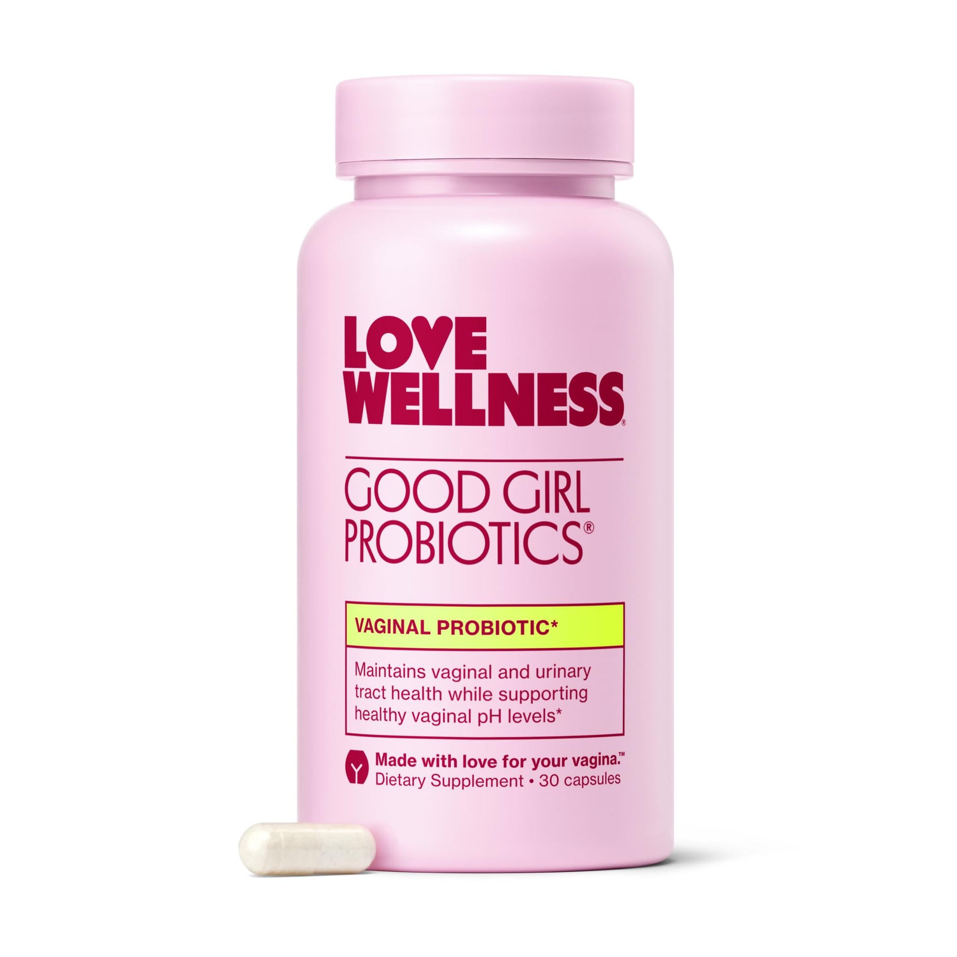 Love Wellness Good Girl Probiotics | Women’s Vaginal Health & pH Balance Supplement | 9-Strain Probiotic for Urinary Tract, Yeast, Odor & Immune Support | Gluten-Free (30-Day Supply) - Maple Wellness Supplements