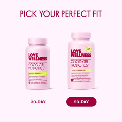 Love Wellness Good Girl Probiotics | Women’s Vaginal Health & pH Balance Supplement | 9-Strain Probiotic for Urinary Tract, Yeast, Odor & Immune Support | Gluten-Free (30-Day Supply) - Maple Wellness Supplements