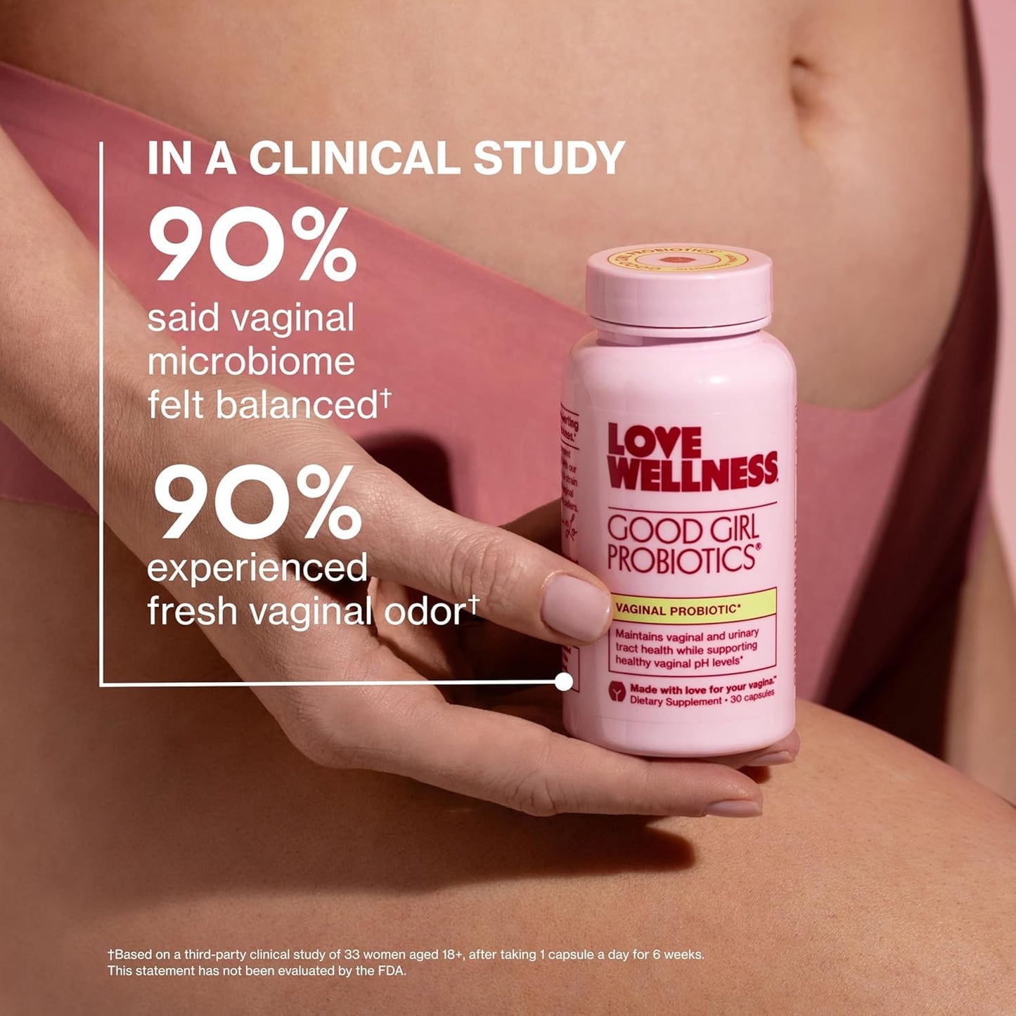 Love Wellness Good Girl Probiotics | Women’s Vaginal Health & pH Balance Supplement | 9-Strain Probiotic for Urinary Tract, Yeast, Odor & Immune Support | Gluten-Free (60-Day Supply) - Maple Wellness Supplements