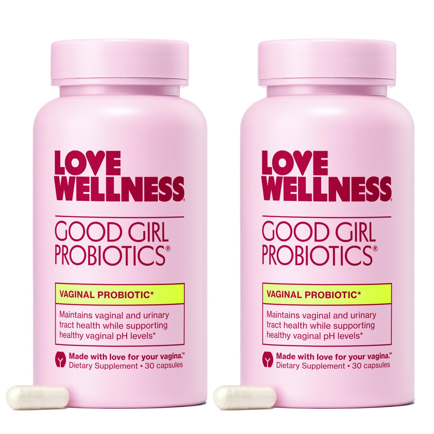Love Wellness Good Girl Probiotics | Women’s Vaginal Health & pH Balance Supplement | 9-Strain Probiotic for Urinary Tract, Yeast, Odor & Immune Support | Gluten-Free (60-Day Supply) - Maple Wellness Supplements