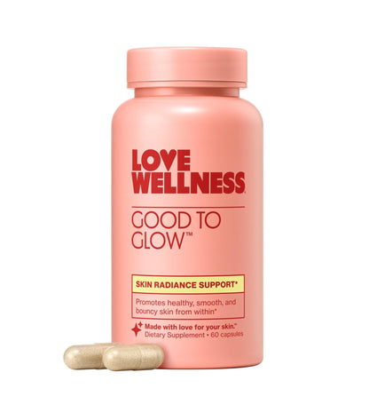 Love Wellness Good to Glow | Collagen Supplement with Biotin, Vitamin C, E, Ashwagandha & Zinc | Promotes Smooth, Glowing & Clear Skin | Enhances Smoothness & Promotes Healthy Skin | 60 Count - Maple Wellness Supplements