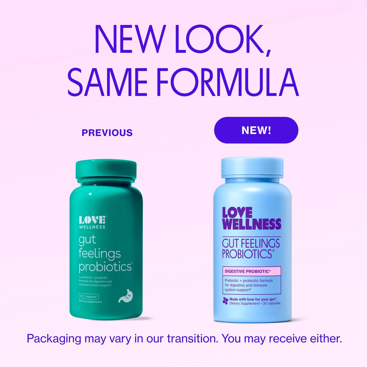 Love Wellness Gut Feelings Probiotic | Gut Health for Women, Digestion Relief & Immune Support Supplement | Womens Probiotic for Gas Relief | 3 Billion CFU | Safe Prebiotic and Postbiotic | 30 Count - Maple Wellness Supplements