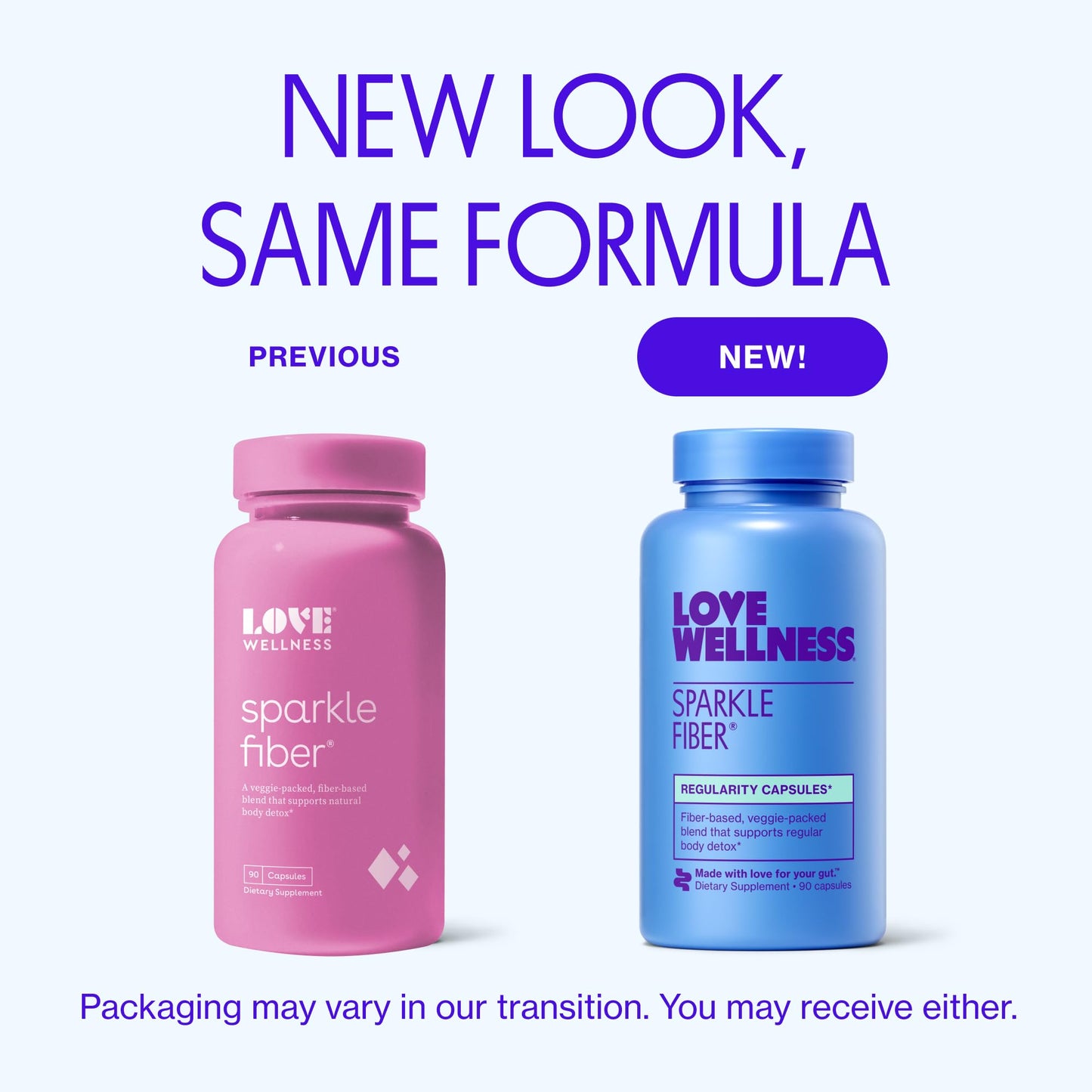 Love Wellness Sparkle Fiber | Fiber Supplement with Digestive Enzymes | Greens Superfood Powder & Psyllium Husk Powder | Promotes Gut Health for Women | Regularity & Bloating Relief | 90 Count - Maple Wellness Supplements