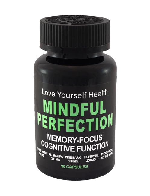Love Yourself Health Mindful Perfection Premium Nootropic Brain Supplement, 90Count 45 Day Supply for Improved Cognitive Function, Focus, Memory & Energy - Maple Wellness Supplements