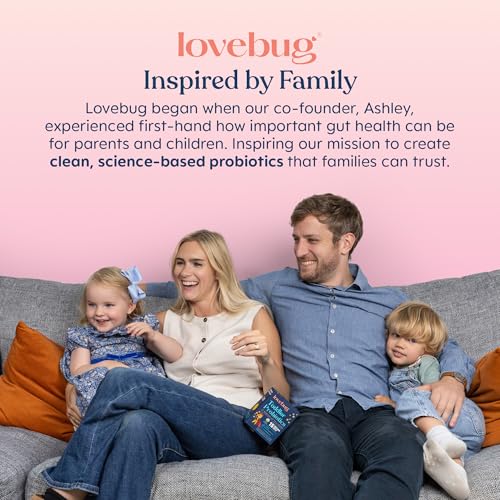 LOVEBUG Kids Probiotic Powder with Prebiotic Fiber - Toddler Immunity Support & Constipation Relief - USDA Organic Probiotics for Childrens Gut & Digestive Health - Maple Wellness Supplements