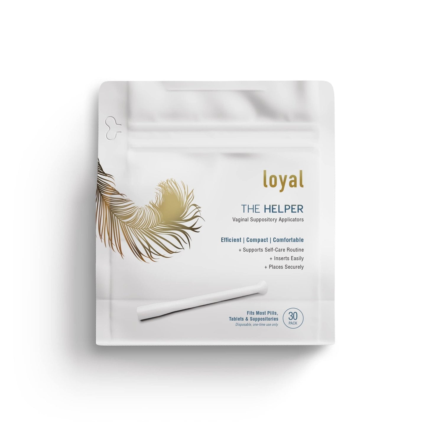 Loyal The Helper Suppository Applicators | Efficient | Compact | Comfortable | Fits Most Brands, Pills, Tablets and Boric Acid Suppositories (30-Pack) - Maple Wellness Supplements