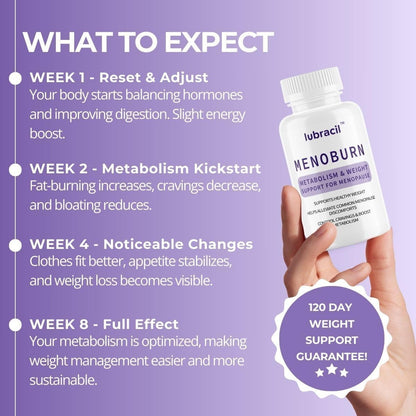 Lubracil Menoburn Perimenopause & Menopause Supplements for Women – Helps Metabolism, Estrogen & Wellness – Targets Hot Flashes, Bloating & Energy – 120 Count, 2 Pack - Maple Wellness Supplements