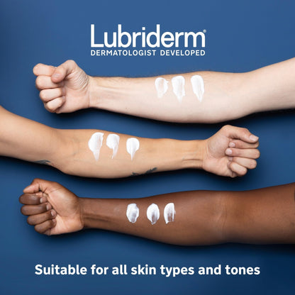 Lubriderm Fragrance Free Daily Moisture Lotion + Pro-Ceramide, Shea Butter & Glycerin, Face, Hand & Body Lotion for Sensitive Skin - Maple Wellness Supplements