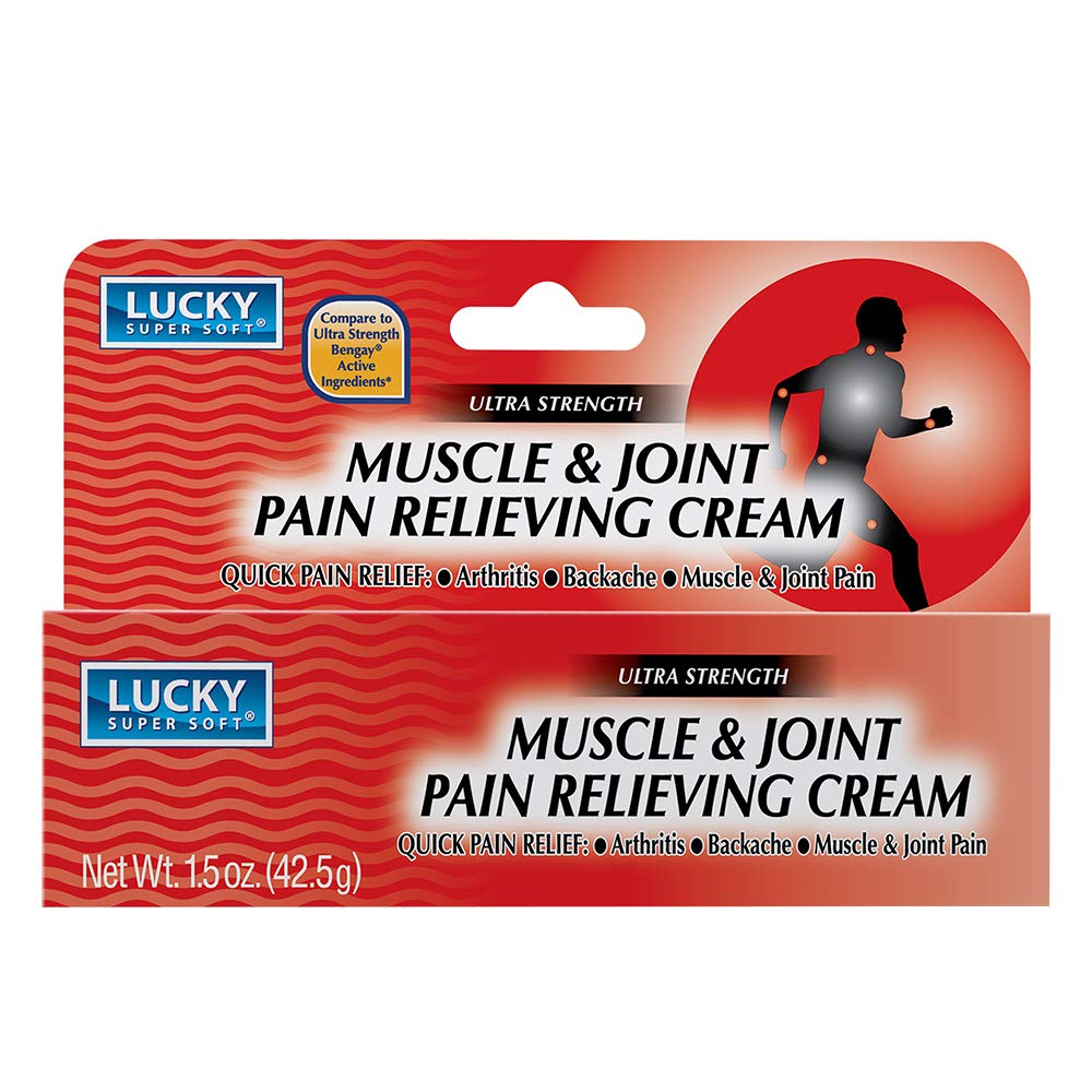 Lucky Super Soft Muscle & Joint Pain Relieving Cream, 1.5 Ounce - Maple Wellness Supplements