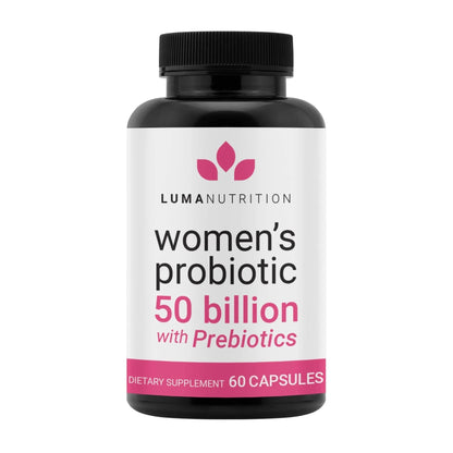 Luma Nutrition Probiotics for Women with Prebiotics - 50 Billion CFU - Formulated for Digestive, Immune & Feminine Support - 60 Capsules - Maple Wellness Supplements