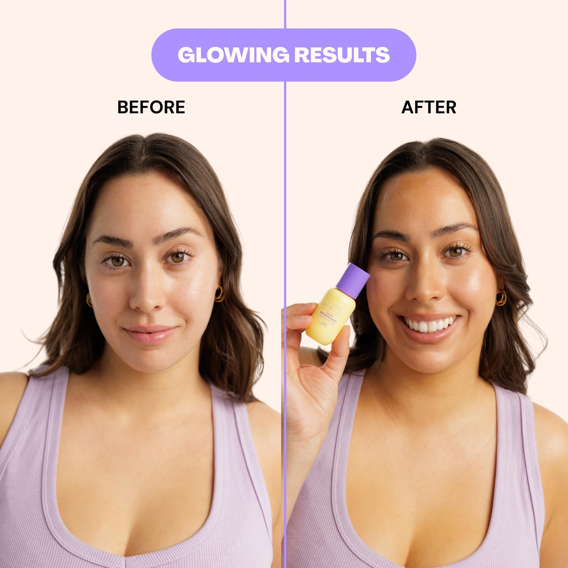 Luna Bronze Cosmic Bronzing Drops | Lightweight, Hydrating & Washable Liquid Bronze Drops | Non-Greasy Formula Enriched with Sodium Hyaluronate & Shea Butter | Responsible Mica (30ml/1.01 fl. oz) - Maple Wellness Supplements