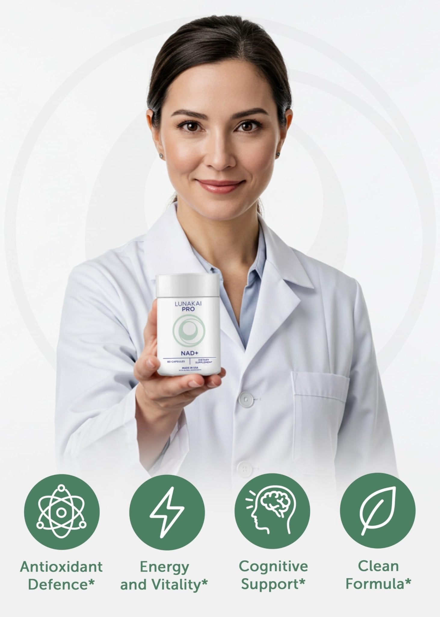 Lunakai PRO USA Made Dual-Pathway NAD+ Formula with NR & Resveratrol – Natural NAD Supplement for Women & Men – Healthy Aging & Cellular Health Support, 60ct - Maple Wellness Supplements