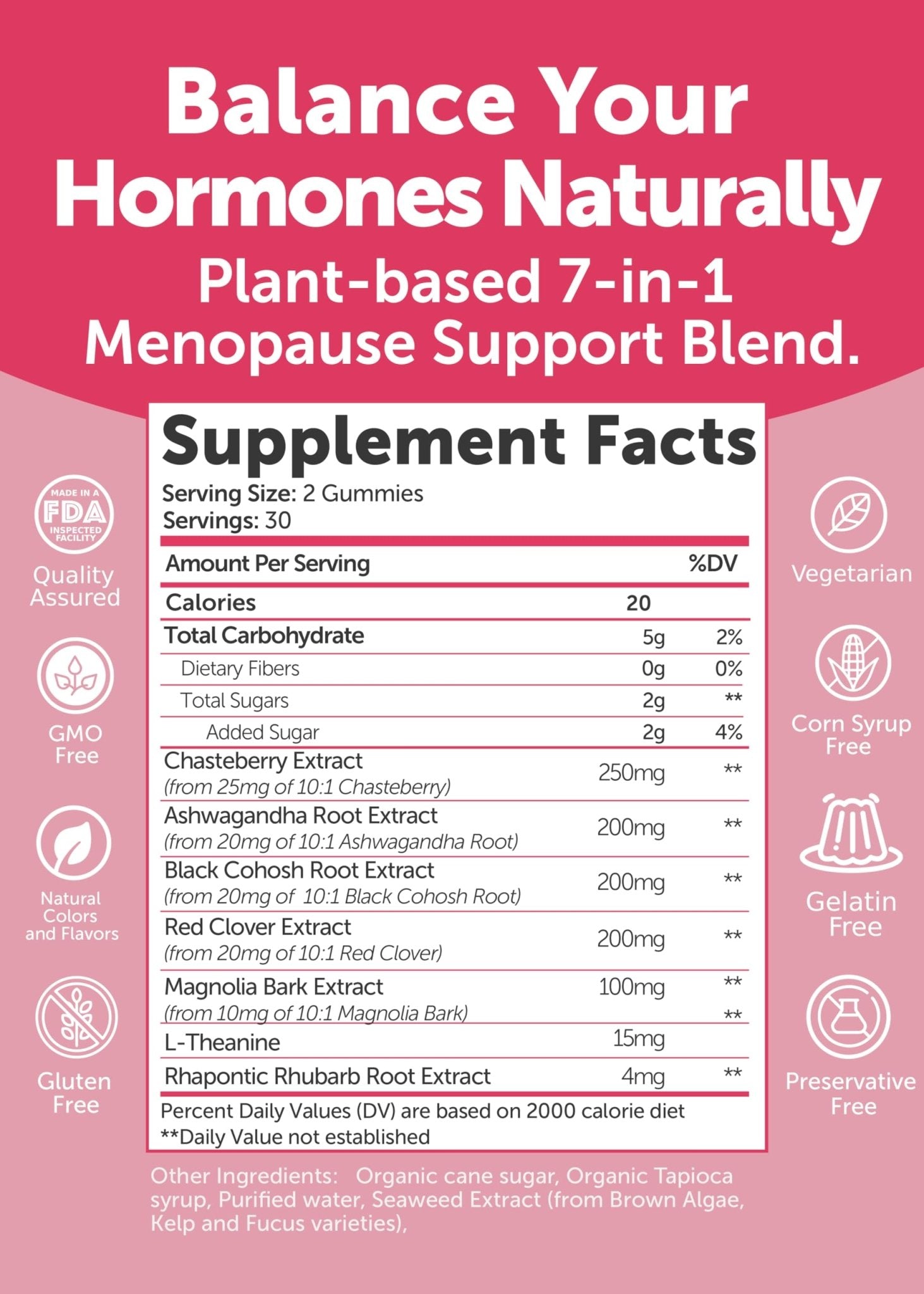 LUNAKAI USA Made Menopause Relief Gummies – Natural Menopause Supplements for Women with Black Cohosh & L-Theanine – Daily Support for Hot Flashes, Night Sweats & Hormonal Balance, 60ct - Maple Wellness Supplements