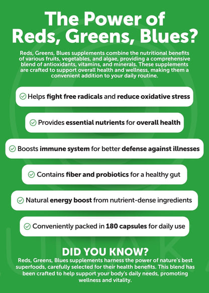 Lunakai USA Made Superfood Fruits & Veggies Supplement - All-in-One with 4 Blends & Scented Capsules, 180ct Super Veggie Capsules for Adults - Maple Wellness Supplements