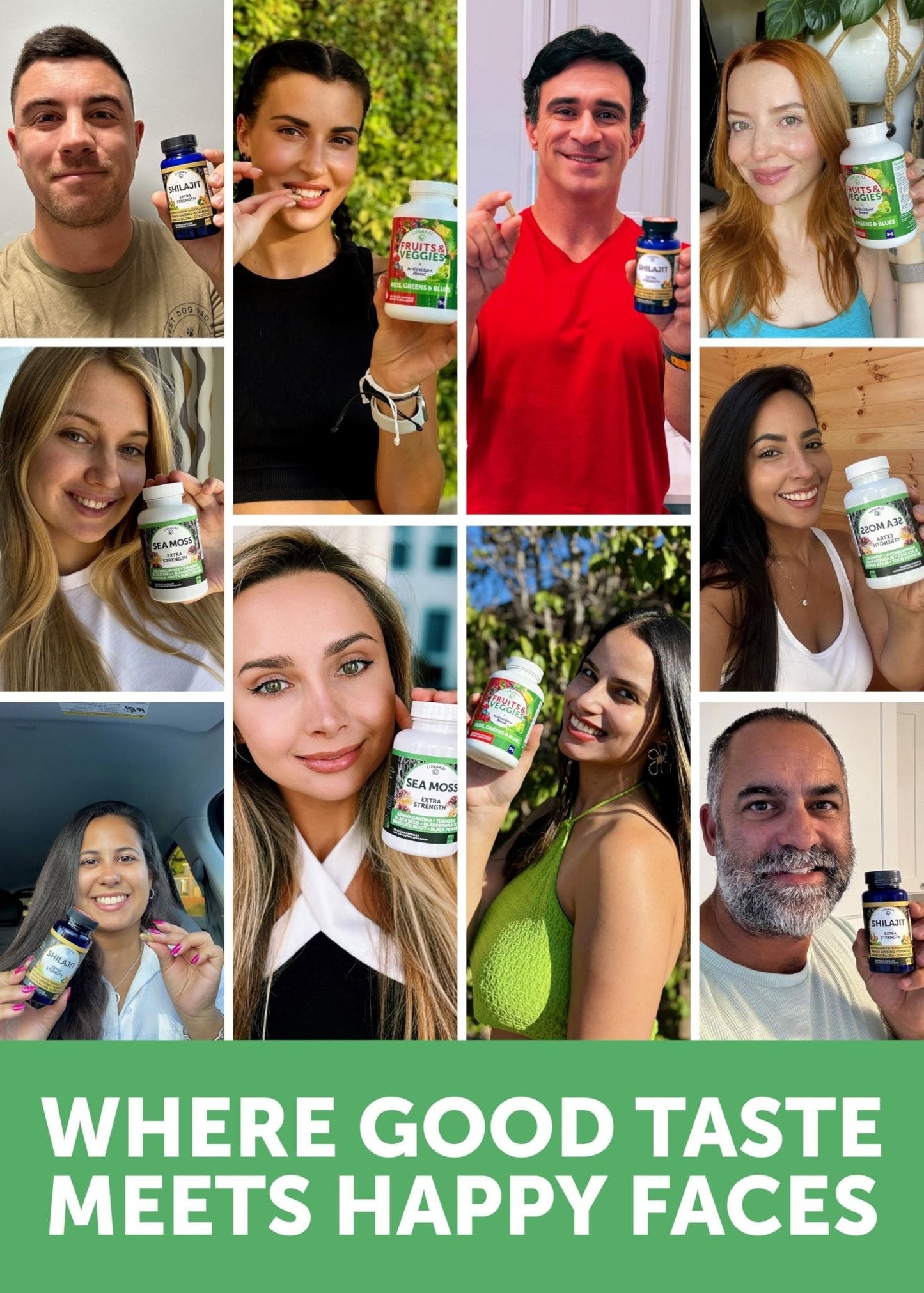 Lunakai USA Made Superfood Fruits & Veggies Supplement & Irish Sea Moss Bundle with 4 Blends, Black Seed Oil & Ashwagandha for Immune & Wellness Support - Maple Wellness Supplements