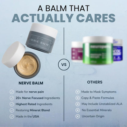 Lune Nerve Balm – Neuropathy Cream for Burning, Tingling & Numbness in Feet & Hands | Natural Nerve Pain Relief Cream with Arnica, Vitamin B6 & Magnesium | 3.4 oz - Maple Wellness Supplements