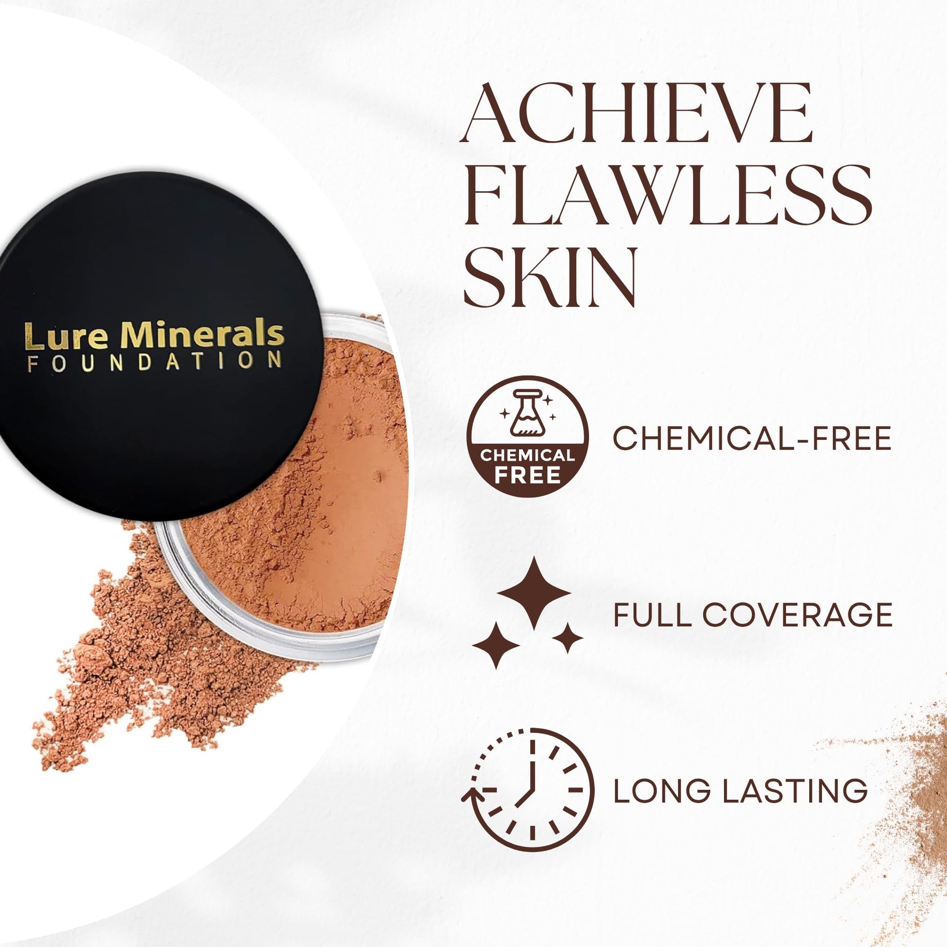 Lure Minerals Bronze warmth All over Face Bronzer (Compare to Bare Minerals) (Warmth) Large 1.oz Jar - Maple Wellness Supplements