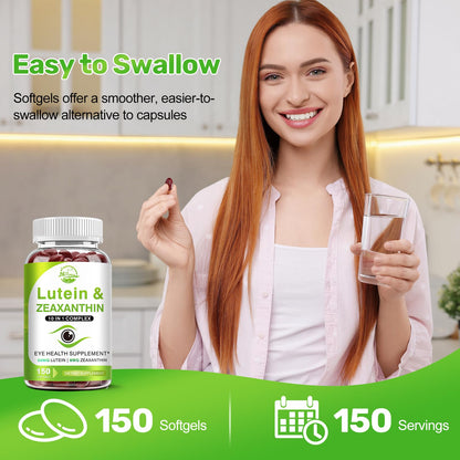 Lutein and Zeaxanthin Supplements, Eye Vitamin & Mineral Supplement, Multivitamin for Vision & Ocular Health with Omega-3, Protect and Enhance Your Eye - Maple Wellness Supplements