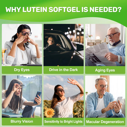 Lutein and Zeaxanthin Supplements, Eye Vitamin & Mineral Supplement, Multivitamin for Vision & Ocular Health with Omega-3, Protect and Enhance Your Eye - Maple Wellness Supplements