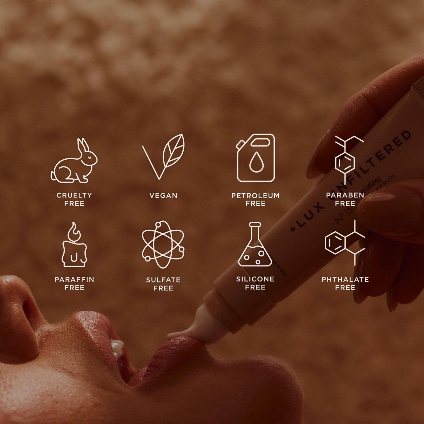 '+ Lux Unfiltered N°15 Cold Plunge Soothing Lip Serum - Hydrating Lip Balm - Hyaluronic Acid, Squalane & Shea Butter - Cooling Touch Applicator - Fragrance Free, Petroleum Free, Vegan - Maple Wellness Supplements