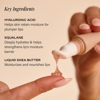 '+ Lux Unfiltered N°15 Cold Plunge Soothing Lip Serum - Hydrating Lip Balm - Hyaluronic Acid, Squalane & Shea Butter - Cooling Touch Applicator - Fragrance Free, Petroleum Free, Vegan - Maple Wellness Supplements