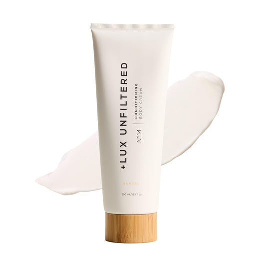 '+ Lux Unfiltered Tall Pour N°14 Body Lotion for Women - Moisturizing Body Cream with Jojoba, Squalane, Shea Butter, Vitamin C & Hyaluronic Acid - Hydrating Body Lotion, Non-Greasy - Santal - Maple Wellness Supplements