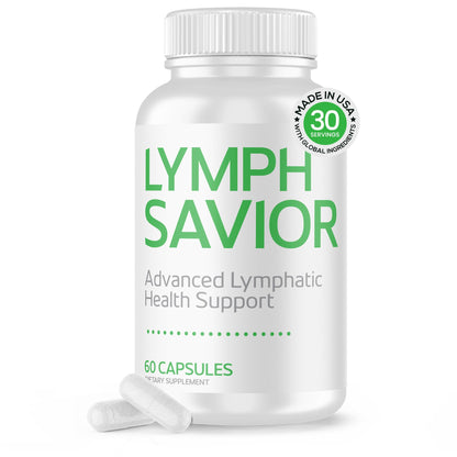 Lymph Savior - Plant-Based Lymphatic Support Supplement with Red Clover, Horse Chestnut & Burdock Root for Fluid Balance & Daily Wellness - Non-GMO, Made in USA - 30-Day Supply, 1 Bottle - Maple Wellness Supplements
