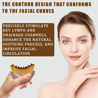 Lymphatic Contour Face Brush, Lymphatic Drainage Massager for Face, Ergonomic Facial Massage Tool for De-Puffing, Skin Firming & Enhanced Skincare Absorption - Maple Wellness Supplements