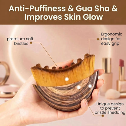 Lymphatic Contour Face Brush,Lymphatic Face Brush,Lymphatic Drainage Brush,Dry Brush,Neck,Chin & Face Sculpting,Anti-Puffiness,Gua Sha & Improves Skin Glow,Skin Care Massage Tools. (2PC) - Maple Wellness Supplements