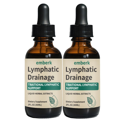 Lymphatic Drainage Drops, 2000mg Herbal Blend with Elderberry & Echinacea Dandelion，– Supports Lymphatic Drainage, Immune System & Detox 2 fl oz (2pcs) - Maple Wellness Supplements