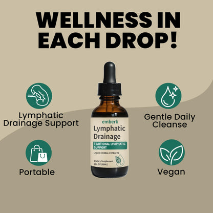 Lymphatic Drainage Drops, 2000mg Herbal Blend with Elderberry & Echinacea Dandelion，– Supports Lymphatic Drainage, Immune System & Detox 2 fl oz (2pcs) - Maple Wellness Supplements